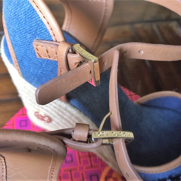 New $250 Tory Burch Shaw Denim Espadrilles 10.5-11 - Picture 7 of 8